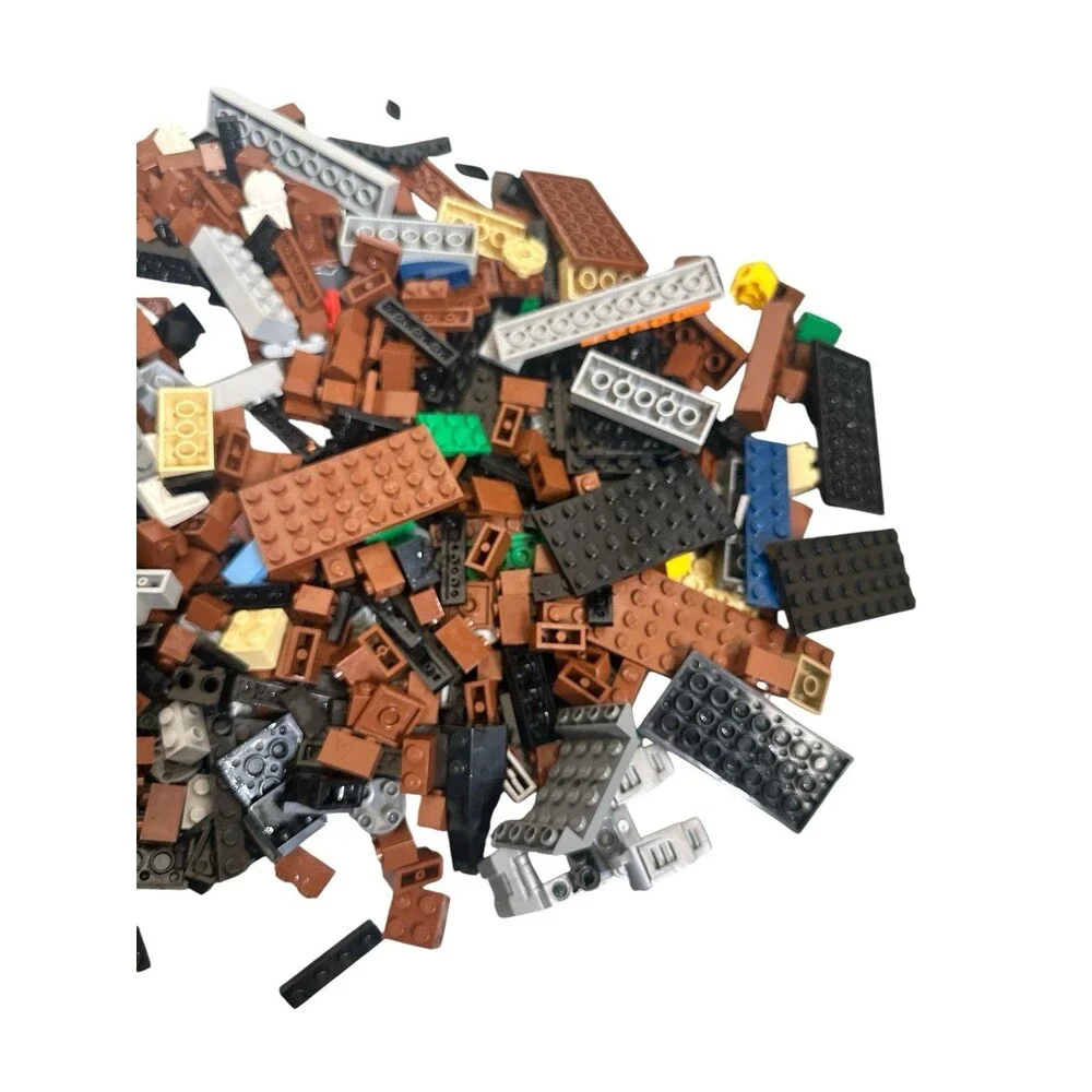 Lego Lot Mixed Building Bricks Blocks Parts Pieces Brown Black Gray 20oz 1lb 4oz